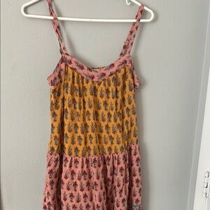 Knox Rose Floral Yellow and Pink Sundress